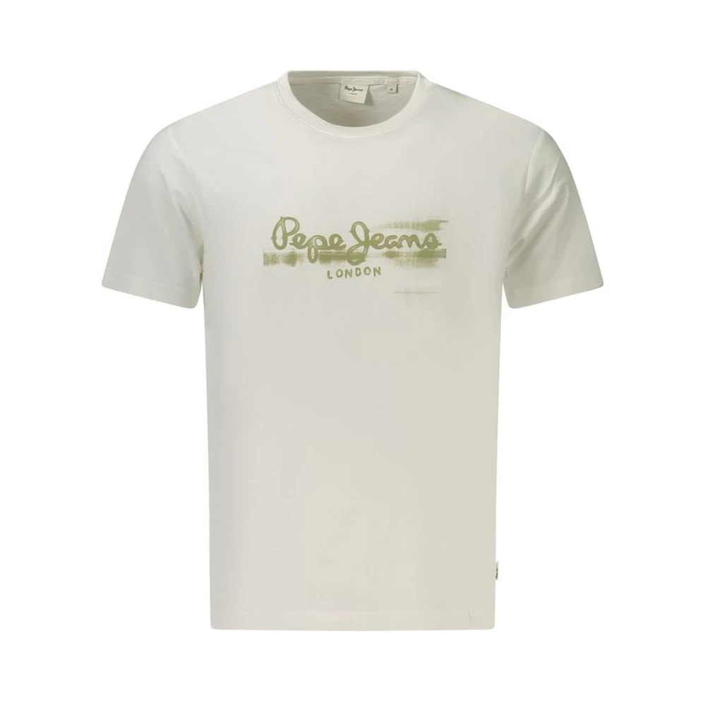 Pepe Jeans Men's White Bianco Cotton T-Shirt