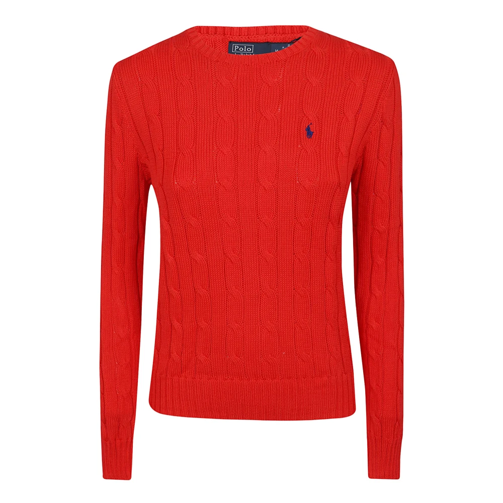 Polo Ralph Lauren Bright Hibiscus Lange Mouw Pullover Red Dames