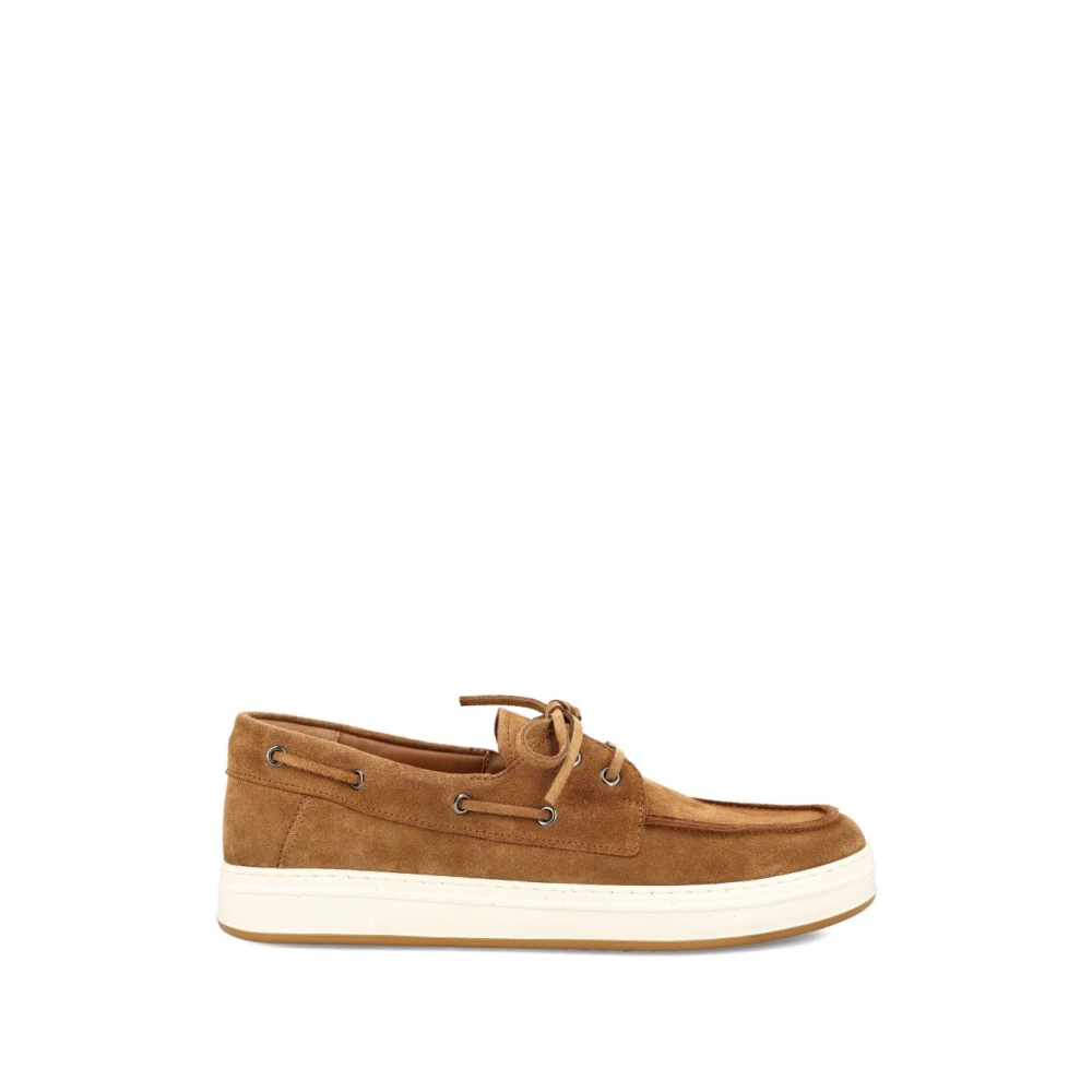 Hogan Men's Brown Boat Shoes, 12 Uk, Suede Moccasins