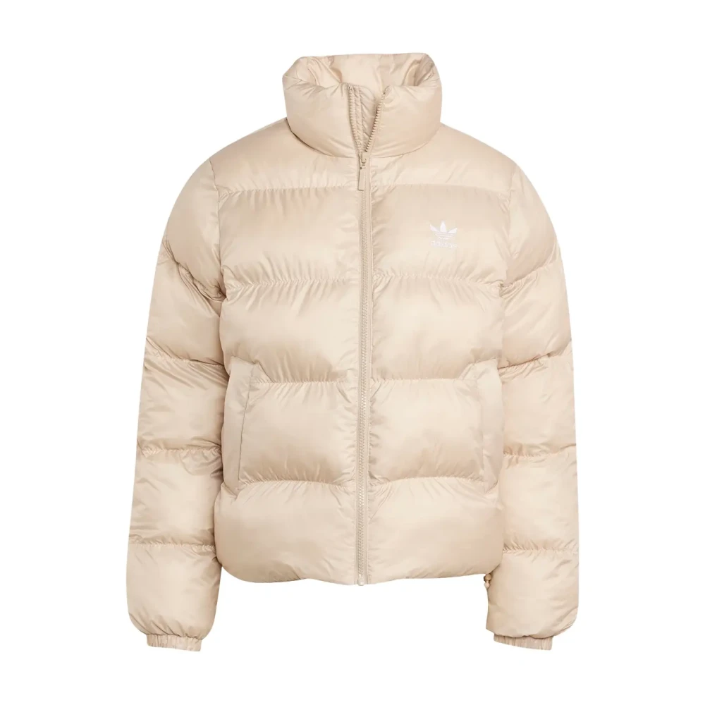 Adidas Women's Beige Jackets, Xs, Adicolor Short Puffer