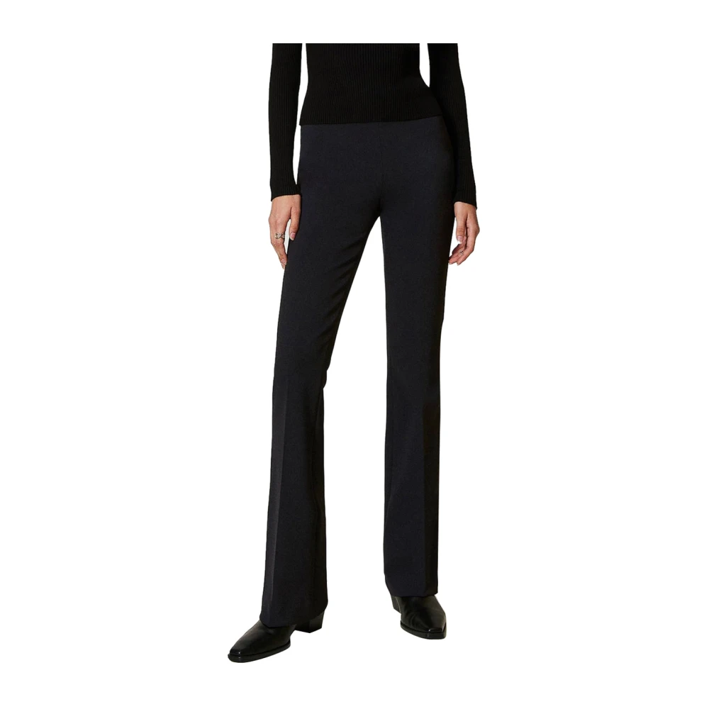 Twinset Zwarte Elegante Pantalon voor Vrouwen Black Dames