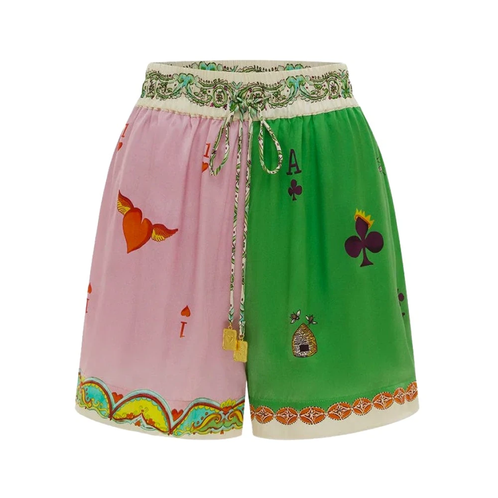Alemais Zijden Zomer Shorts met Elastische Taille Multicolor Dames