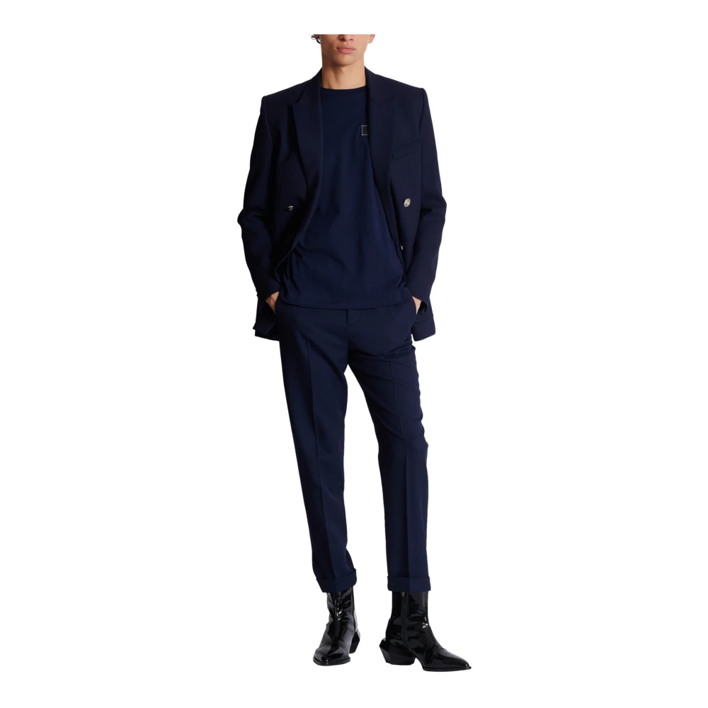 Balmain Pierre T-shirt met korte mouwen Blue Heren