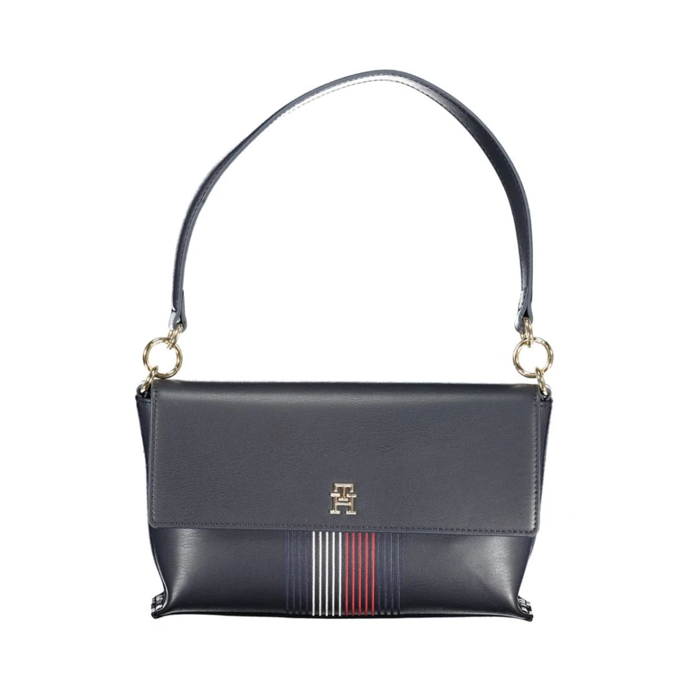 Tommy Hilfiger Blauwe Schoudertas met Contrasterende Details Blue Dames