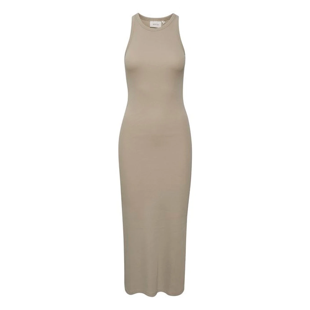 Gestuz Beige Drewgz Sl Long Dress - String - Female - Maxi Dresses - 2XS - Dresses