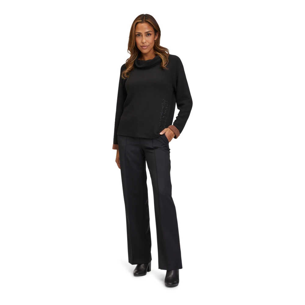 Betty Barclay Glitter Turtleneck Sweatshirt Black Dames