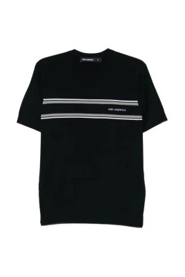 T-shirt med randig detalj