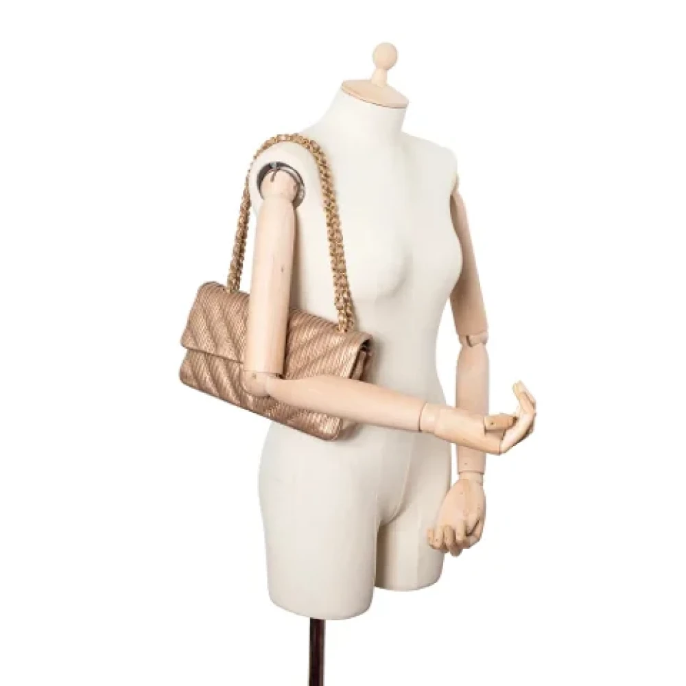 Chanel Vintage Pre-owned Leather chanel-bags Yellow Dames