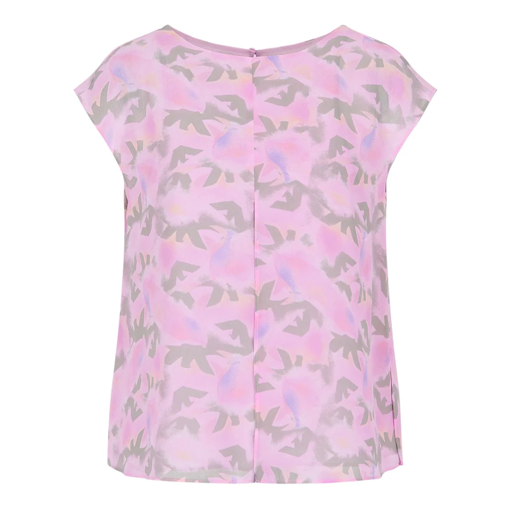 Emporio Armani Mouwloze top met binnenhemd Pink Dames