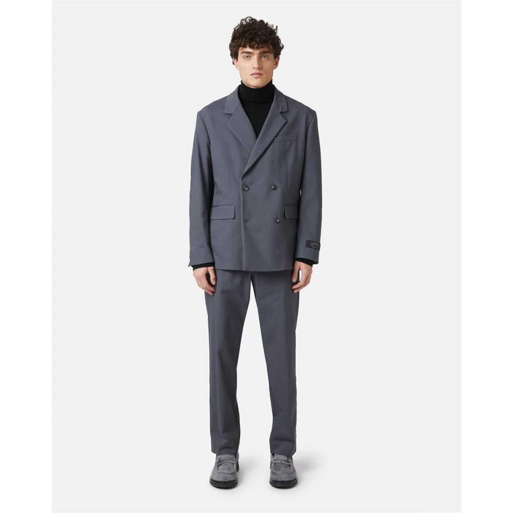 Iceberg Double-breasted jas van dubbel stretchstof Gray Heren