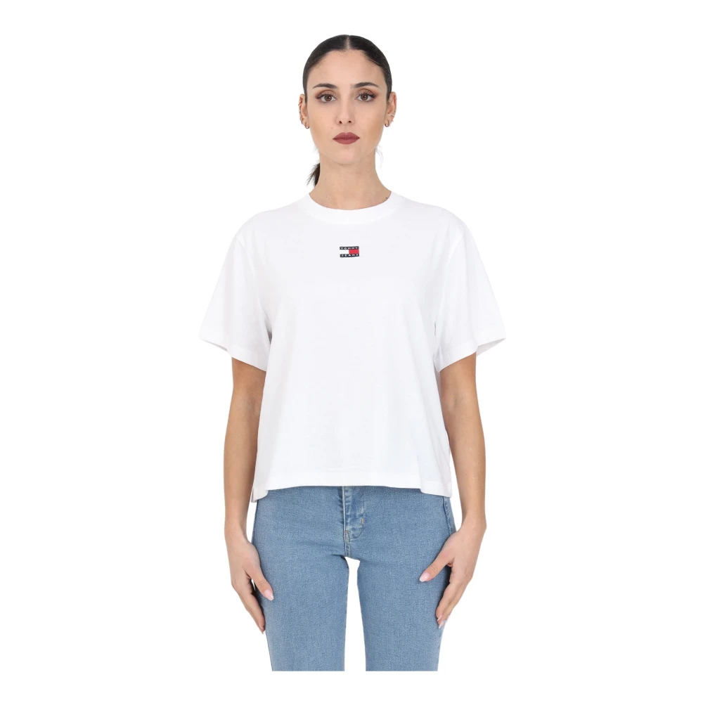 TOMMY JEANS Dames Tops & T-shirts Tjw Bxy Badge Tee Wit