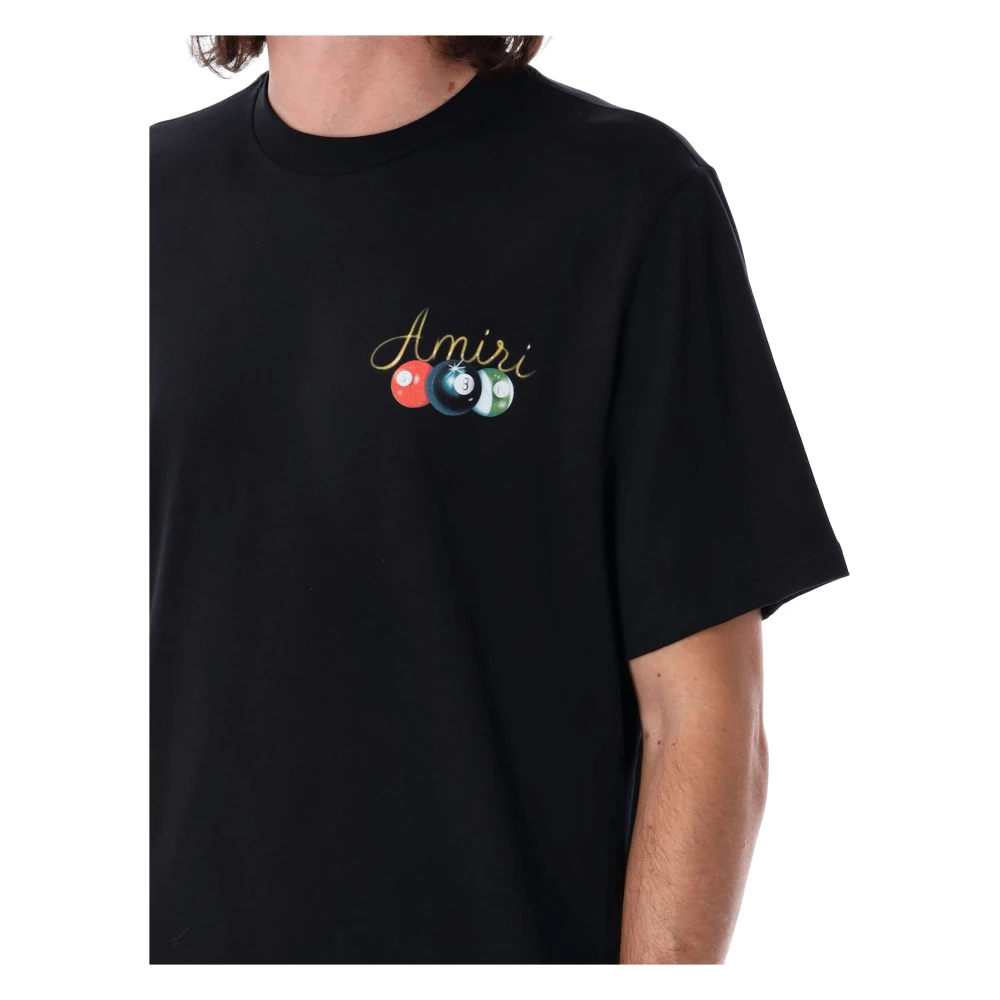 Amiri Zwarte Pool Cue Grafische T-shirt Black Heren