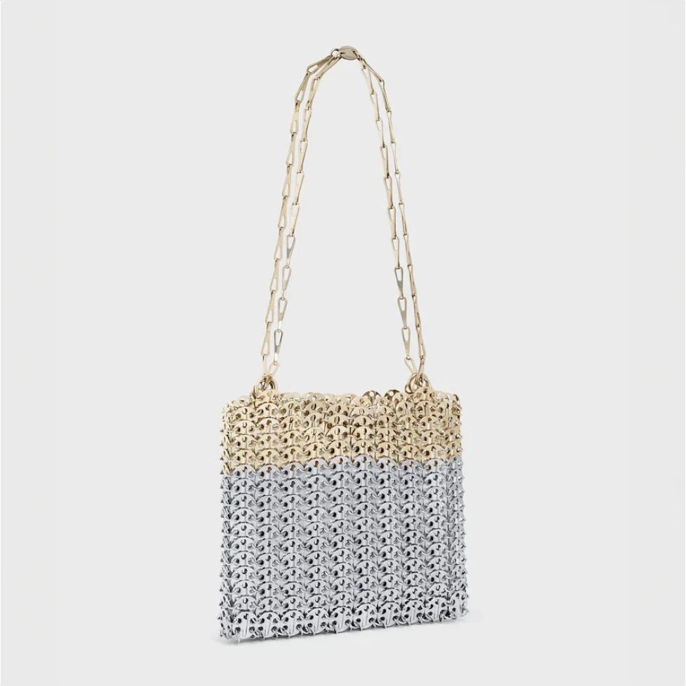 Paco Rabanne Iconic Skyline 1969 Messing Clutch Tas Gray Dames