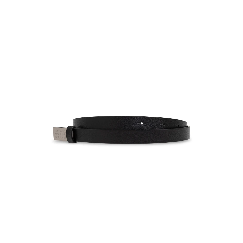 MM6 Maison Margiela Leren riem Black Dames