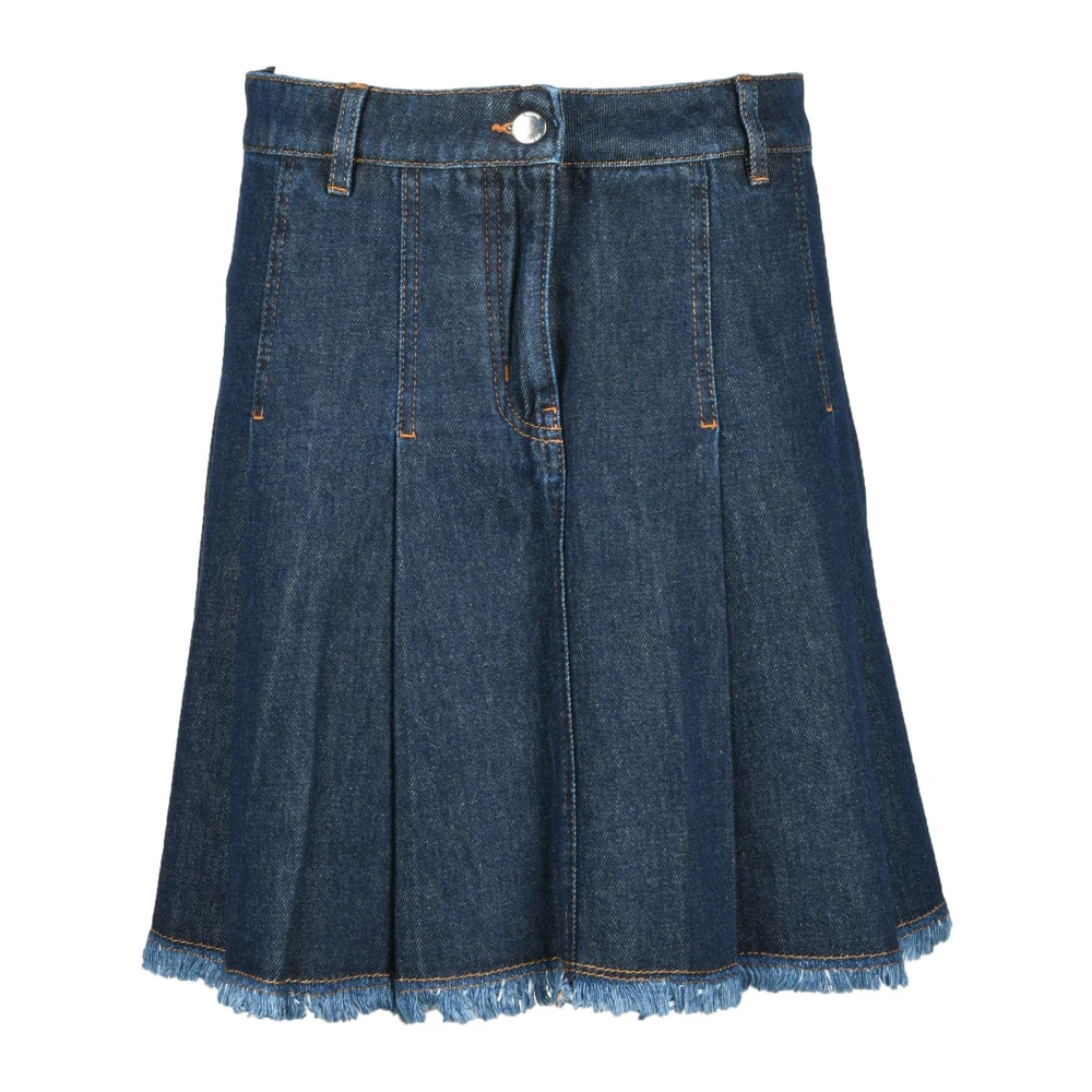 Love Moschino Katoenen Gonna Rok Blue Dames