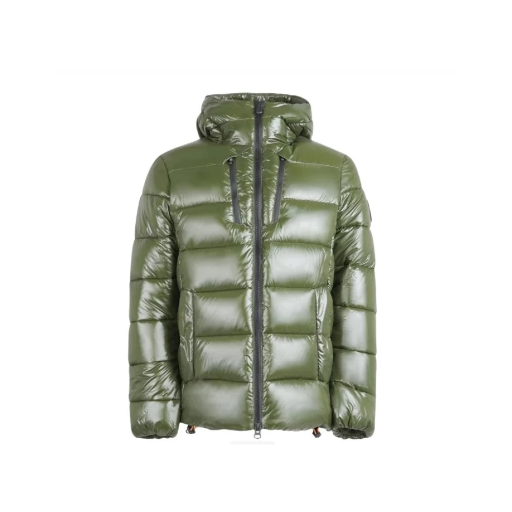 Save The Duck Groene Gewatteerde Jas voor Mannen Green Heren