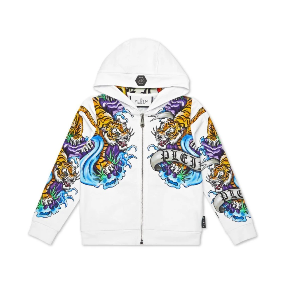 Philipp Plein Vit Hoodie Multicolor, Unisex