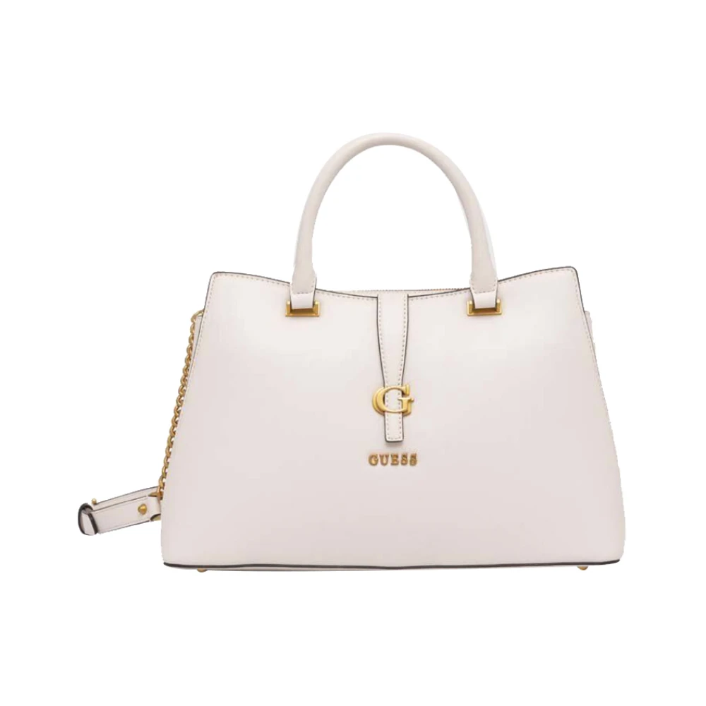 Guess Witte schoudertas met gouden details White Dames
