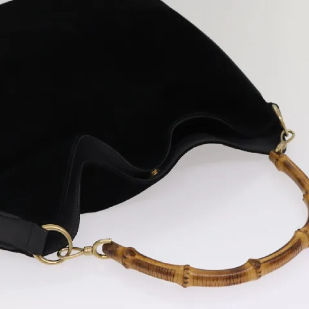 Gucci Vintage Pre-owned Suede handbags Black Dames
