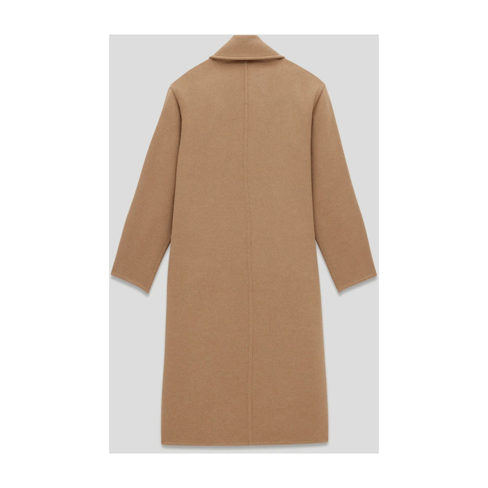 Saint Laurent Kasjmier Oversized Coat Brown Dames