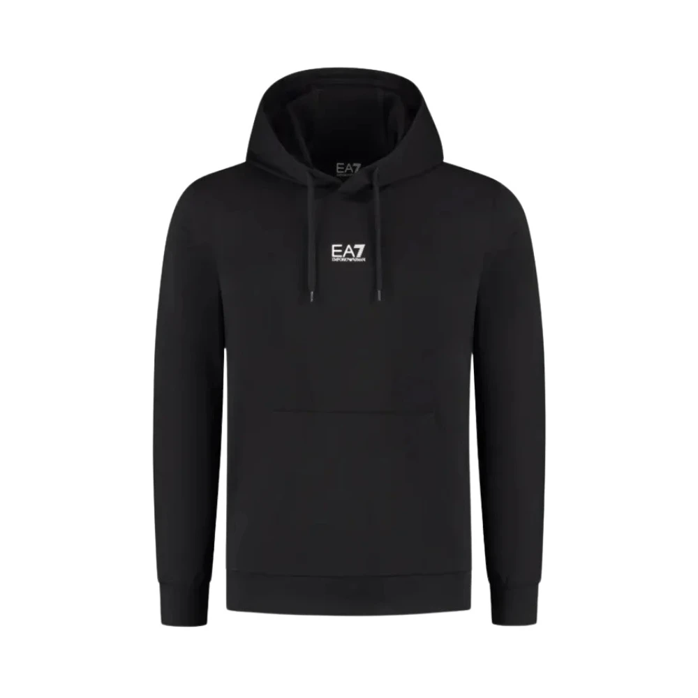Emporio Armani Ea7 Uomo Nero - Felpa Con Cappuccio - Sweatshirts & Hoodies - L
