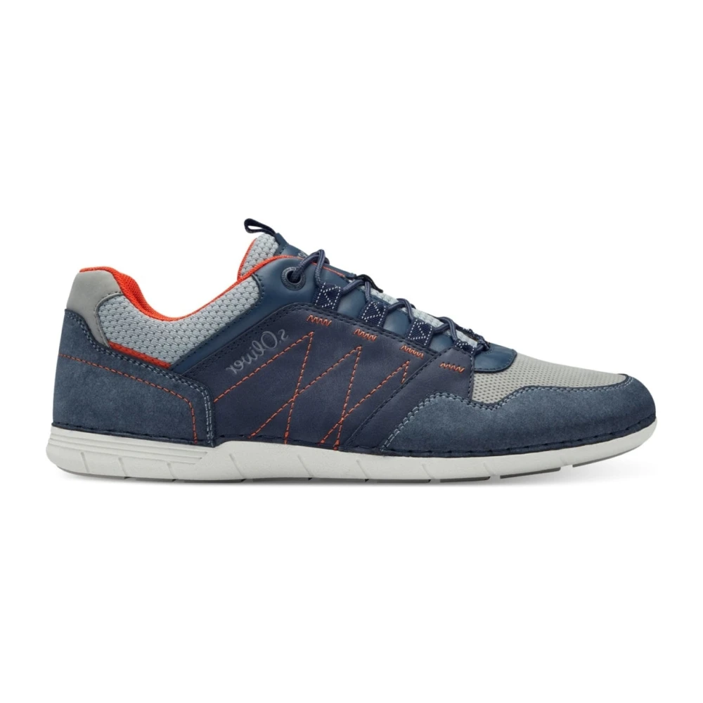 s.Oliver Blauwe Sneakers voor Mannen Heren Schoenen Veelkleurig Multicolor