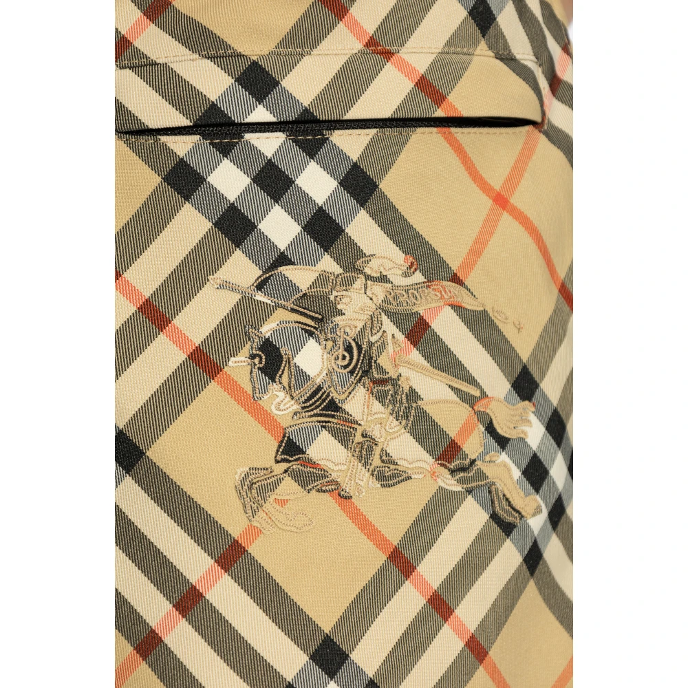 Burberry Shorts met ruitpatroon Beige Dames