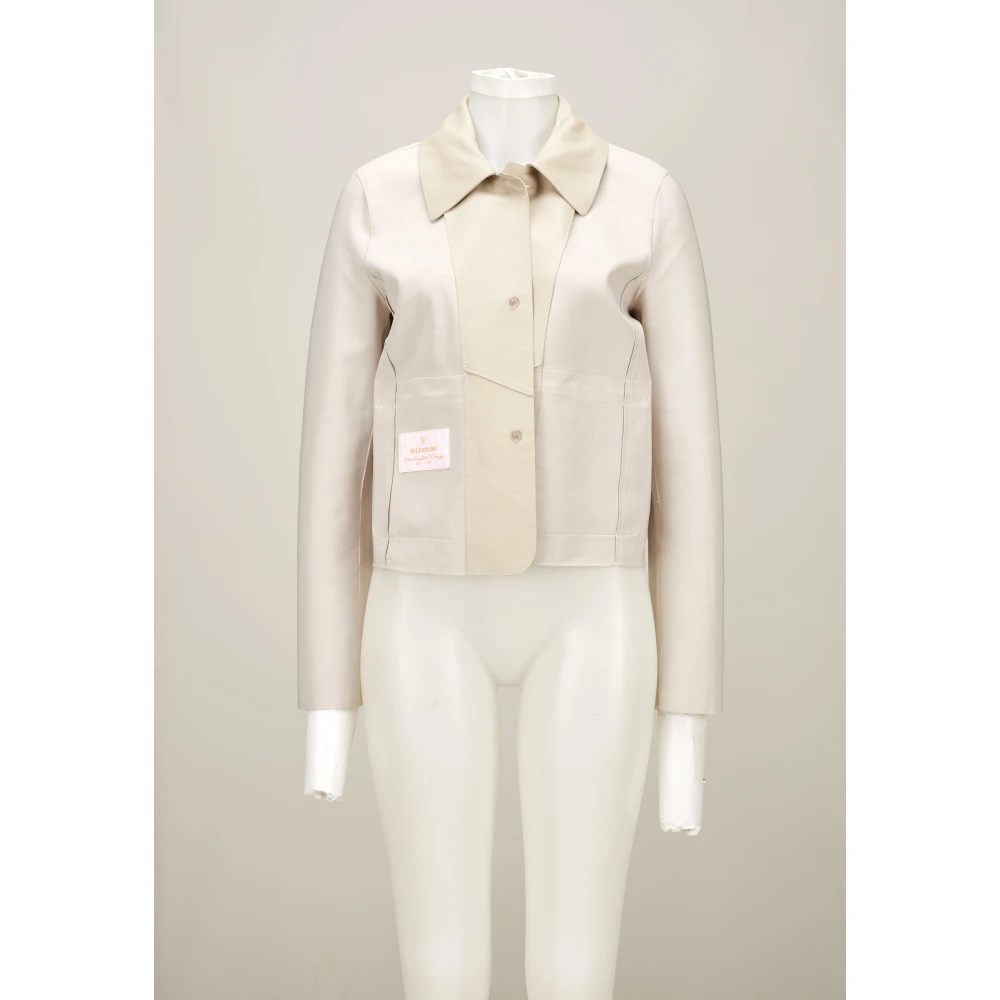 Milestone Lamsnappa-jasje met Lycra Jersey Beige Dames
