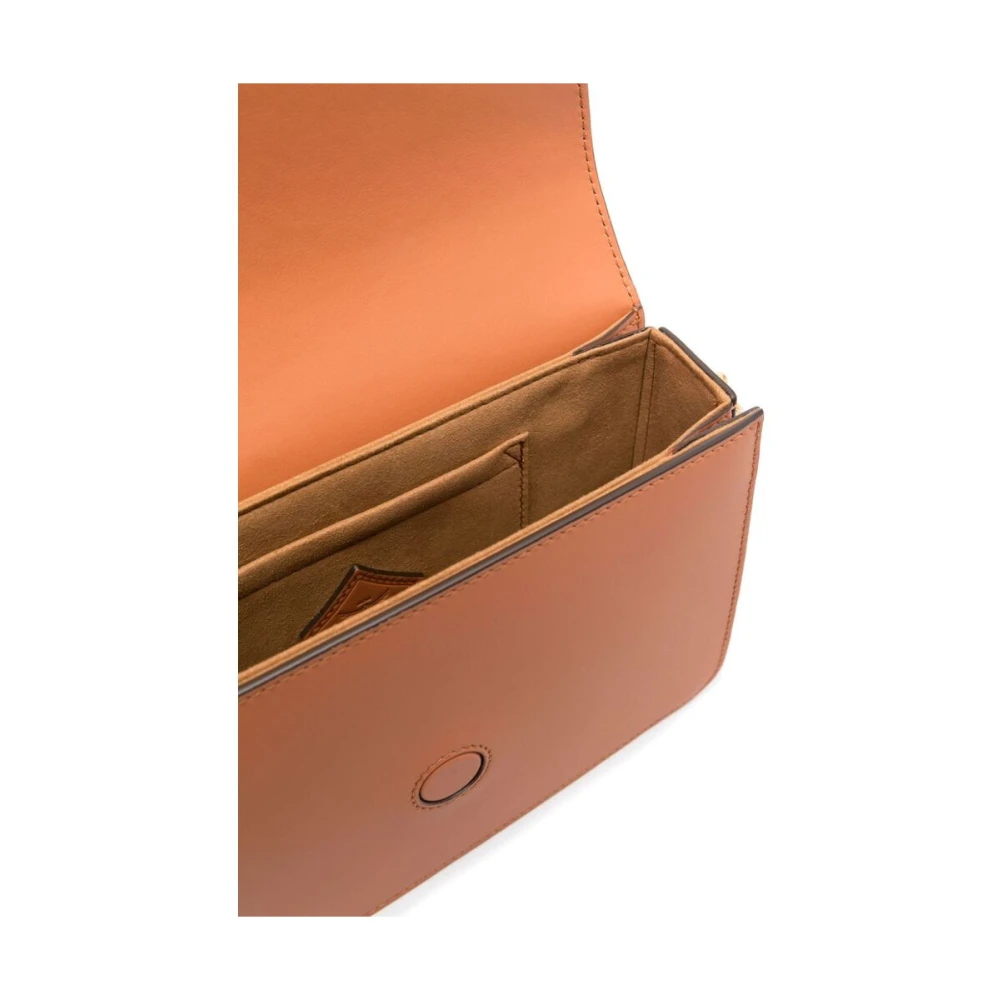 MCM Cognac Leren Schoudertas Brown Dames
