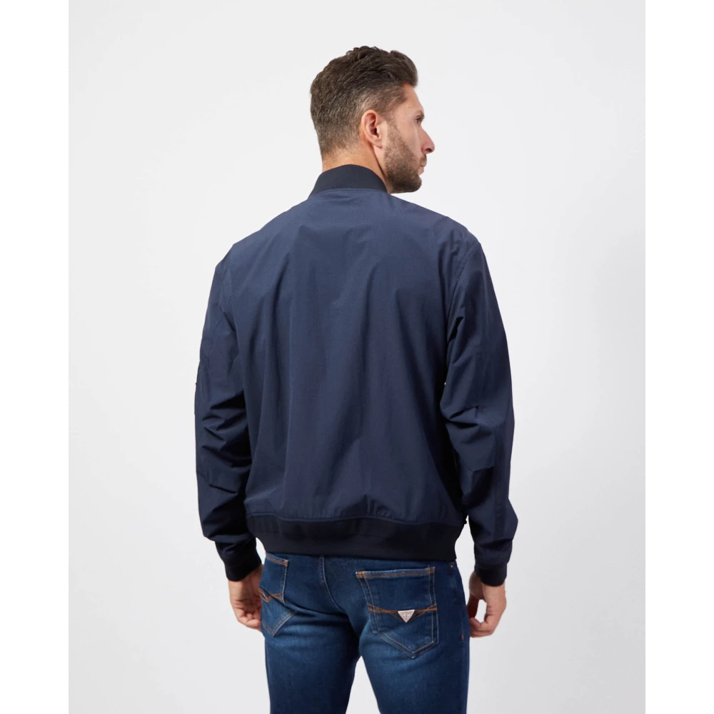 Hugo Boss Blauwe Aviator Stijl Waterafstotende Jas Blue Heren