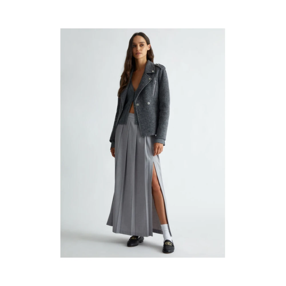Liu Jo Twill Geplooide Rok Gray Dames