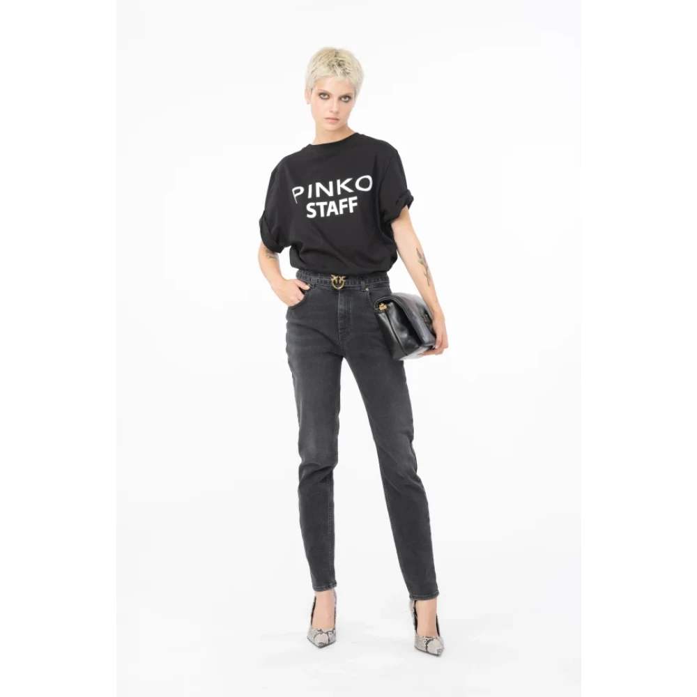 pinko Skinny Jeans van Stretch Denim Black Dames