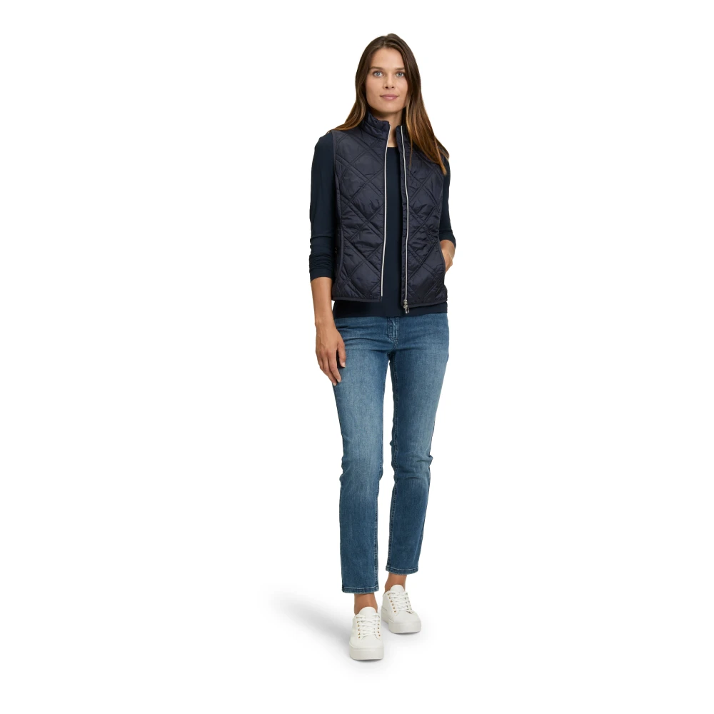 Betty Barclay Gewatteerd vest met rits Blue Dames