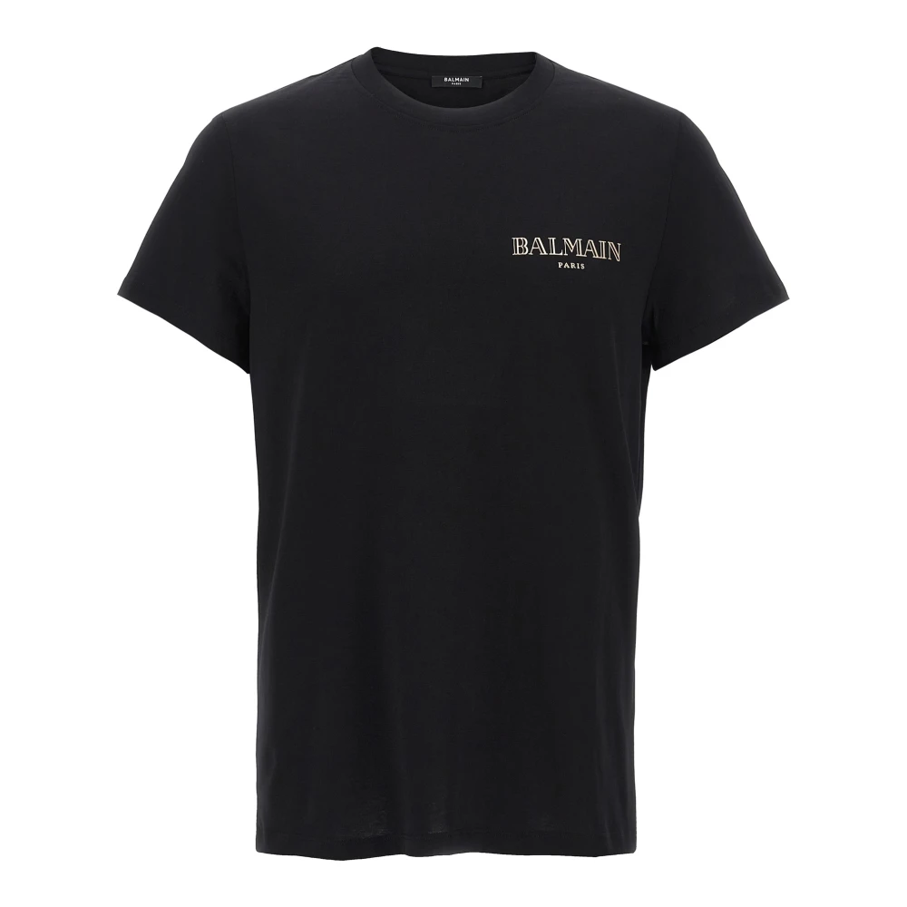 Balmain Black Cotton T-Shirt - Male - T-Shirts - S - Tops