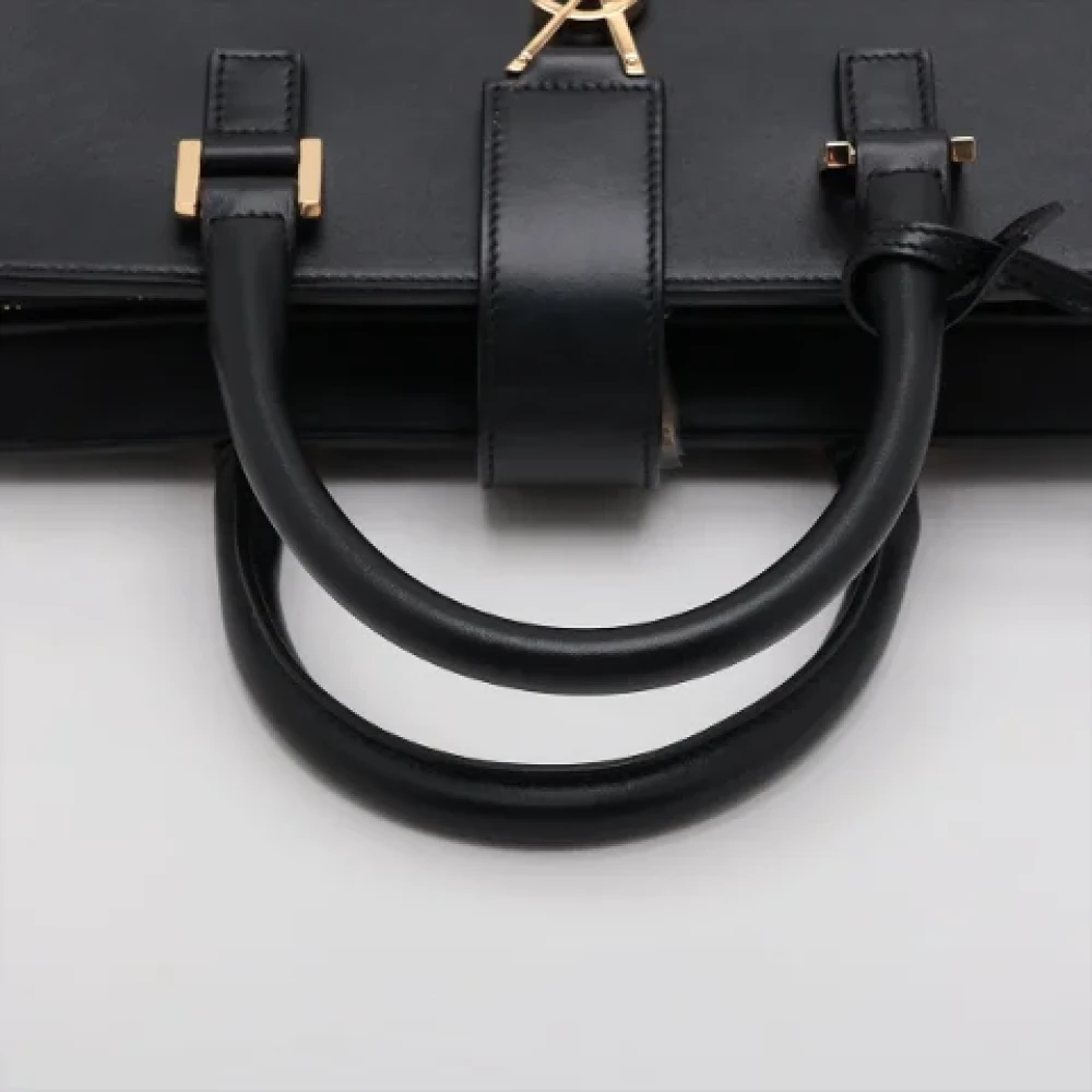 Yves Saint Laurent Vintage Pre-owned Leather handbags Black Dames