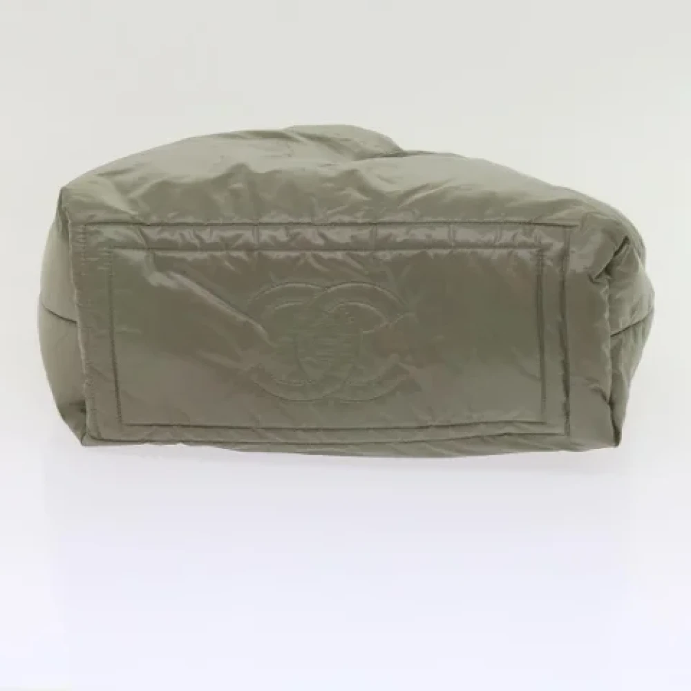 Chanel Vintage Pre-owned Fabric totes Green Dames
