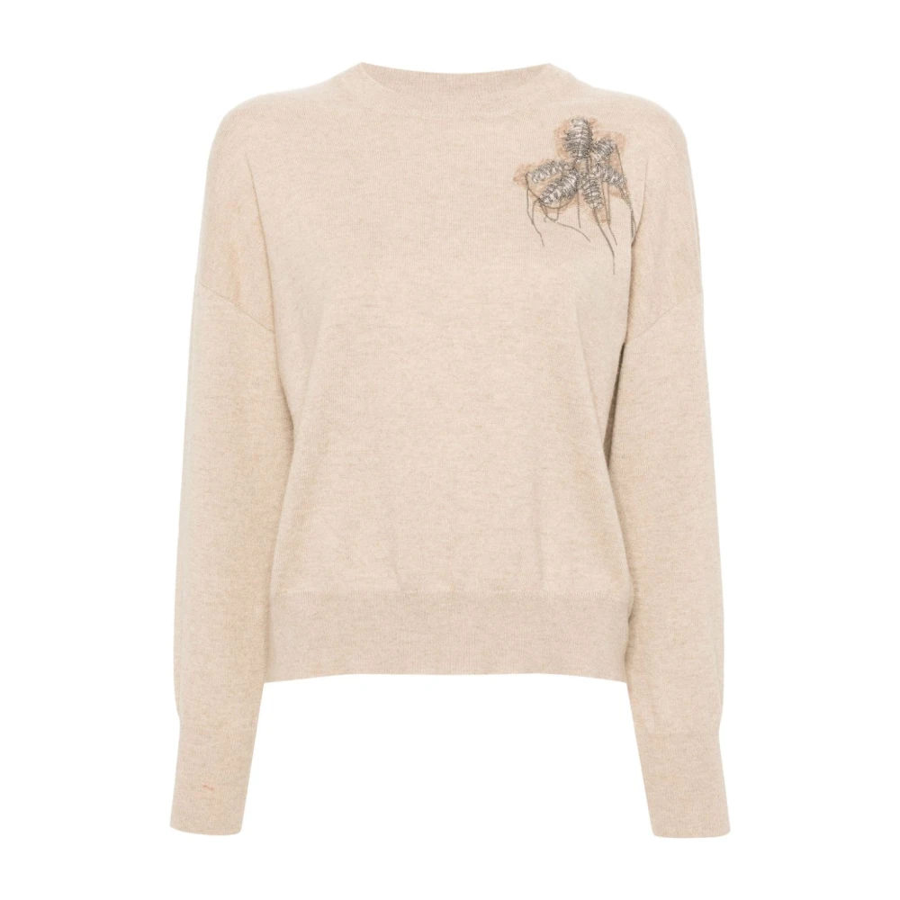 BRUNELLO CUCINELLI Beige Sweatshirt Aw24 Damesmode Beige Dames