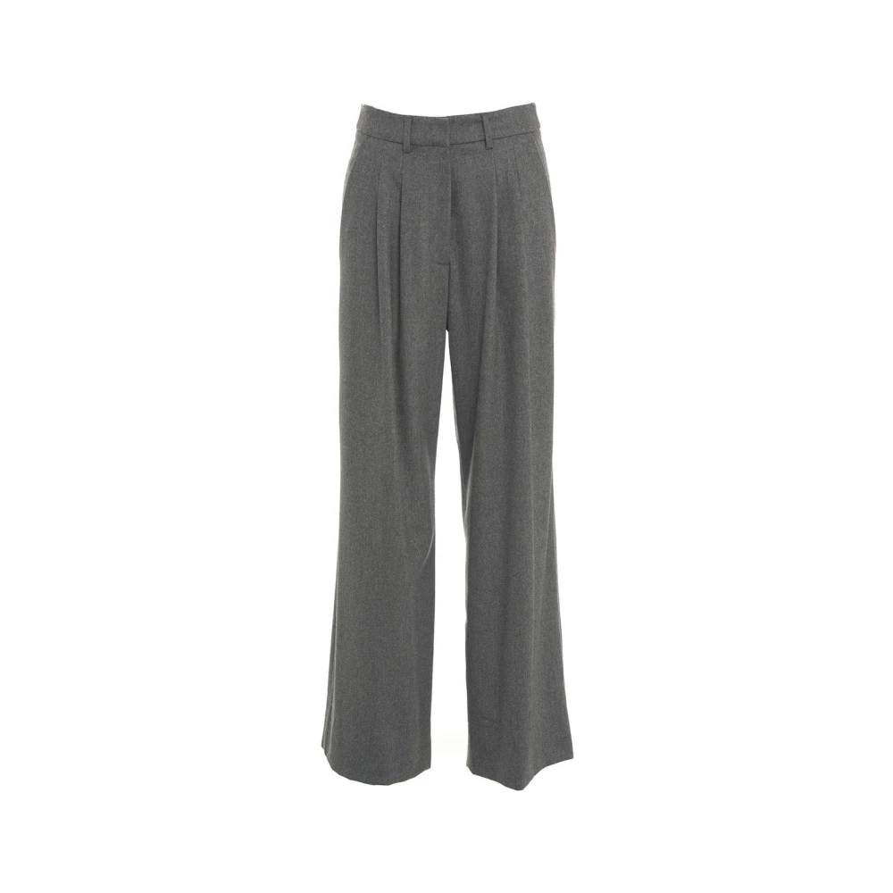 PT Torino Wijde Wollen Broek Gray Dames