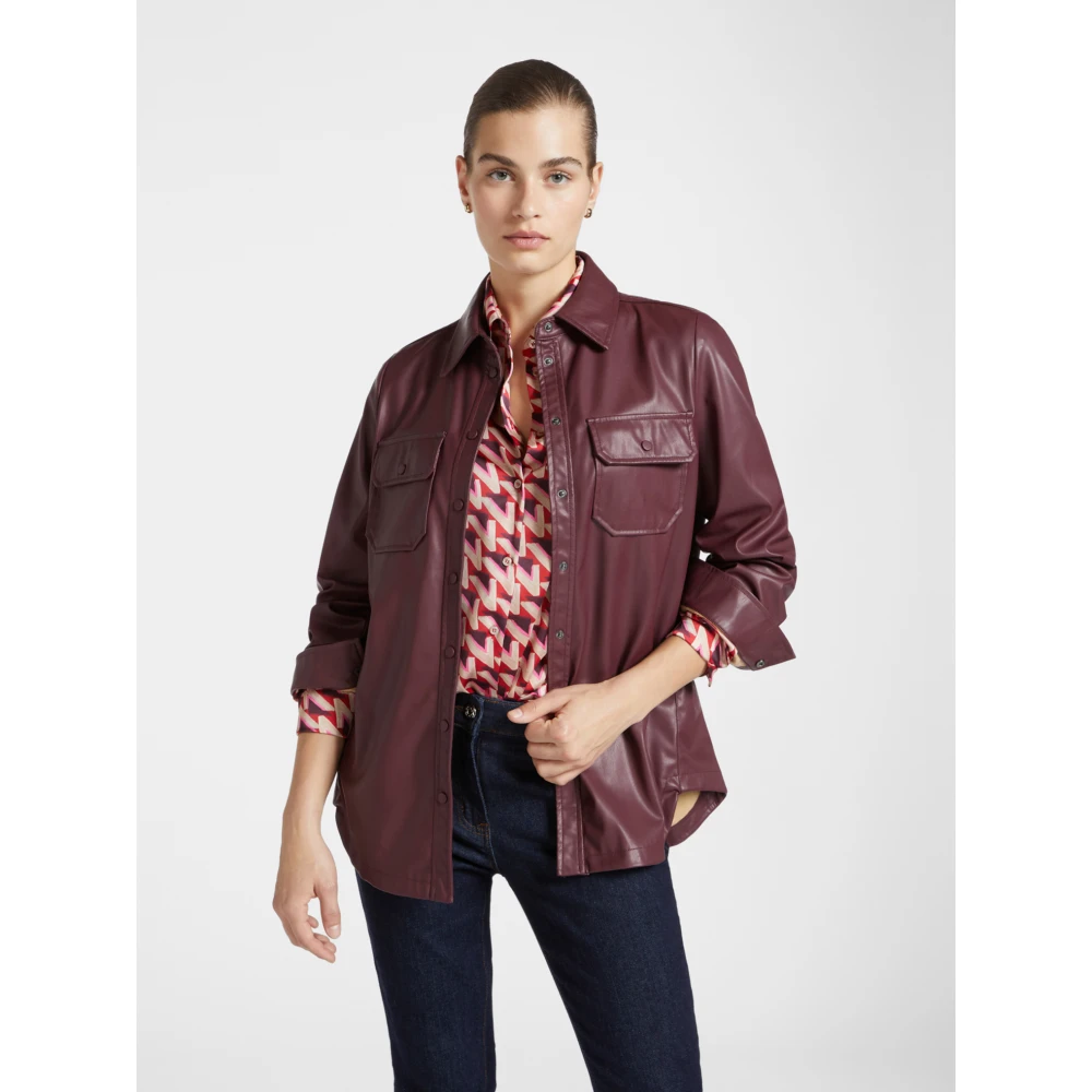 Elena Mirò Oversized overhemdblouse Red Dames