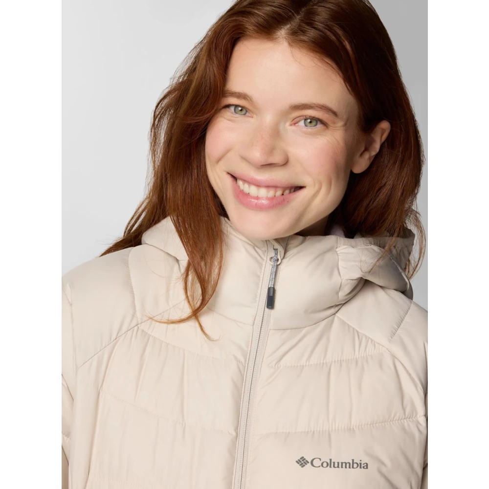 Columbia Powder Lite Mid Ivoor Winterjas White Dames