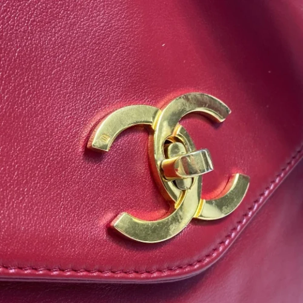 Chanel Vintage Pre-owned Leather chanel-bags Red Dames