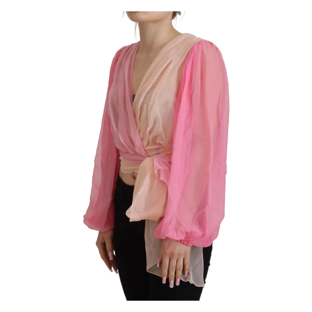 Dolce & Gabbana Wrap Blouse Top - Female - Blouses - Multicolor - Xs - Blouses & Shirts - Image 3