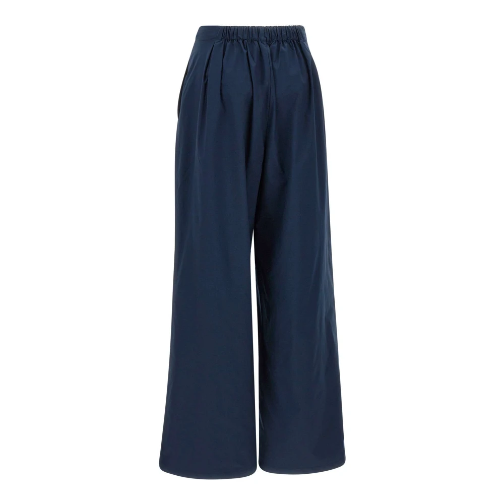 Rotate Birger Christensen Navy Blue Crepe Jogger Broek Blue Dames