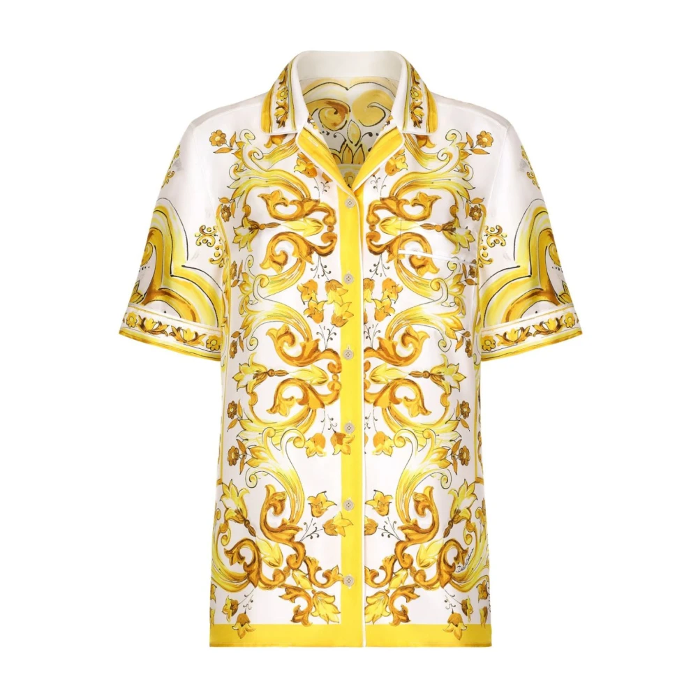 Dolce & Gabbana Stijlvolle Camicia Overhemden Yellow Dames