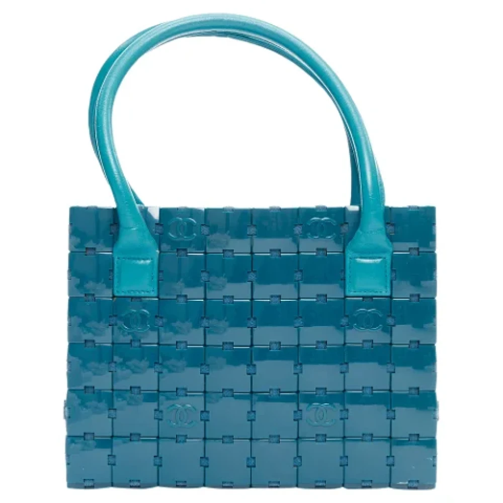 Chanel Vintage Pre-owned Leather totes Blue Dames