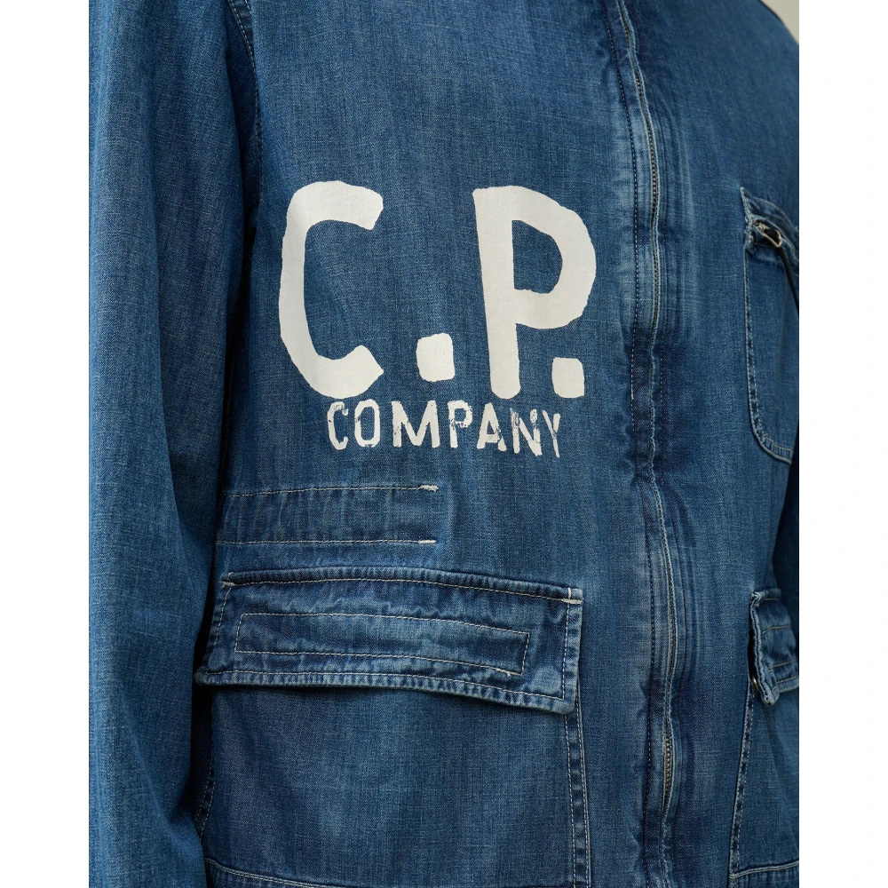 C.P. Company Blauw Katoenen Jas Regular Fit Blue Heren