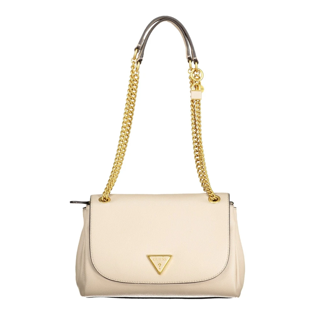 Guess Beige Polyethyleen Handtas met Kettingriem Beige Dames