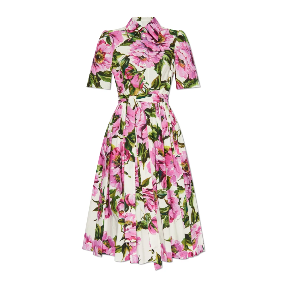 Dolce & Gabbana Donna Multicolor - Abito Camicia Al Ginocchio In Cotone - Dresses - E -M
