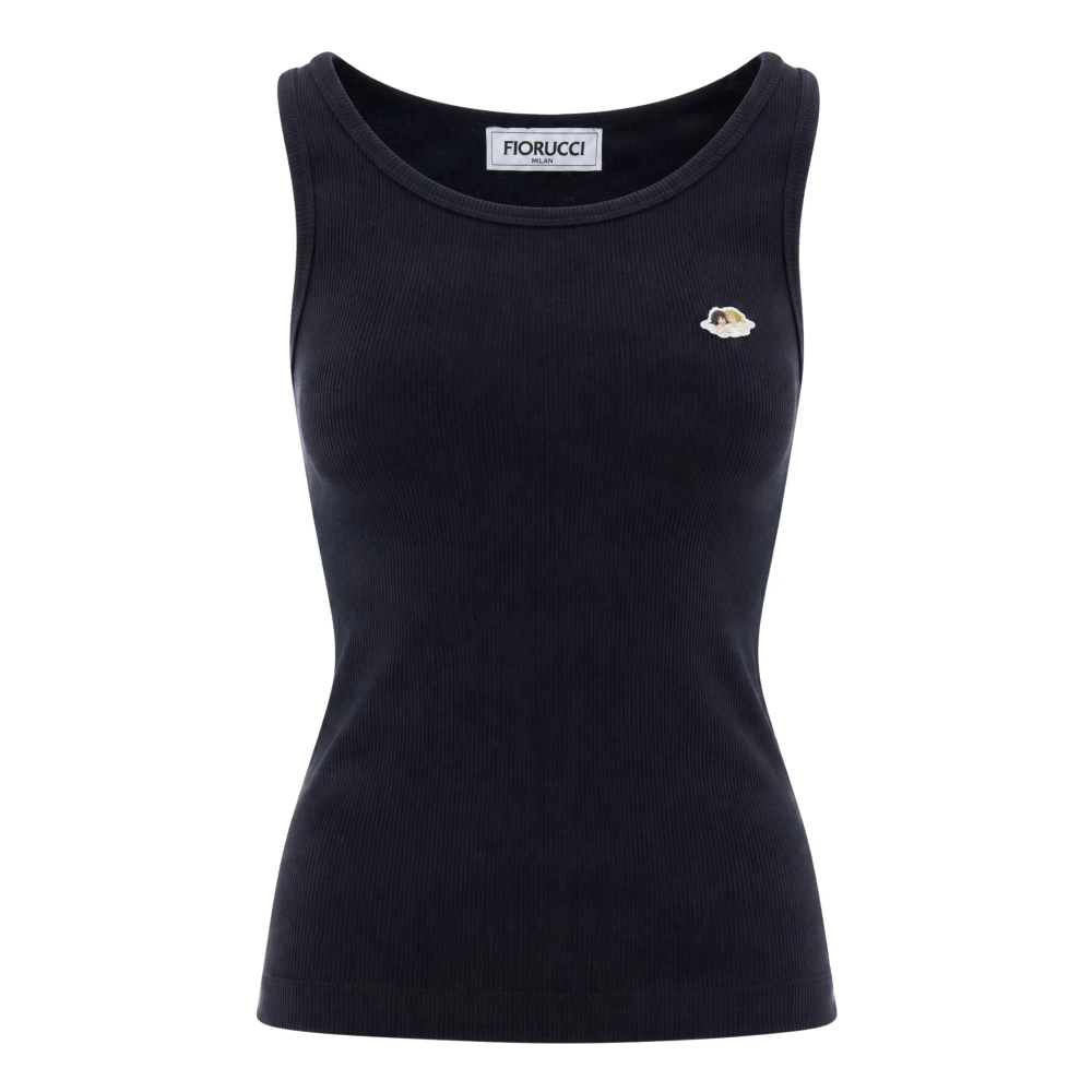 Fiorucci Angels Patch Tank Top - Female - Sleeveless Tops - Black - Xs - Tops