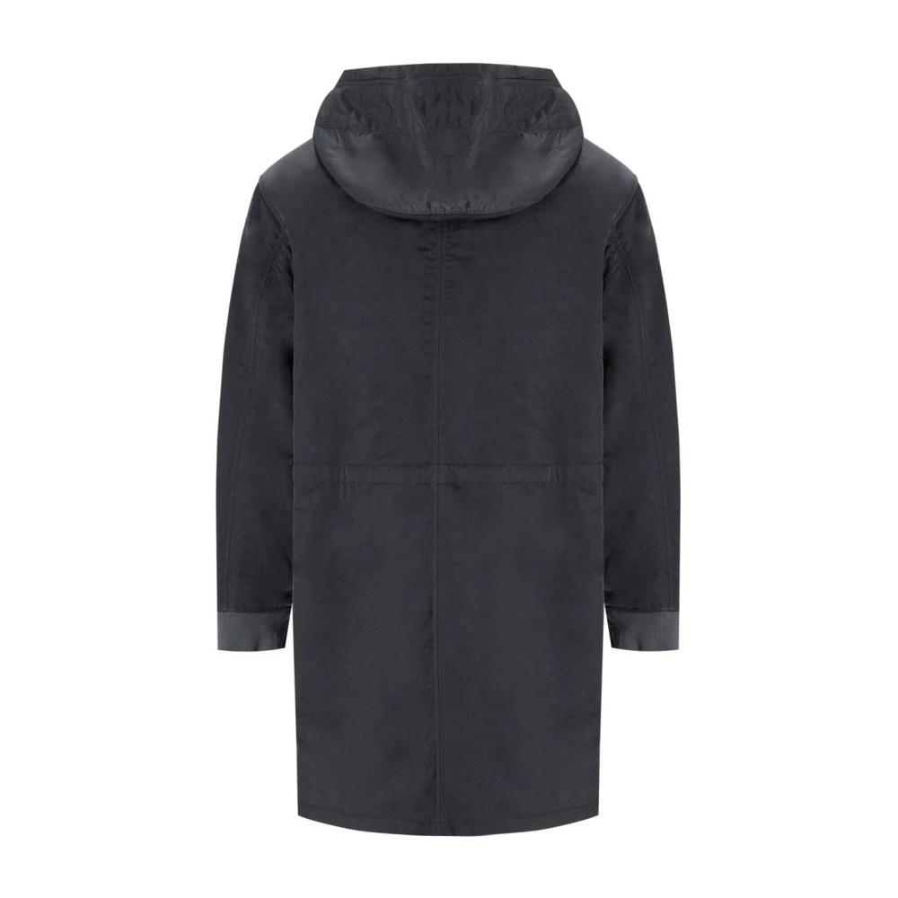 C.P. Company Zwarte Zand Nylon Parka met Lens Black Heren